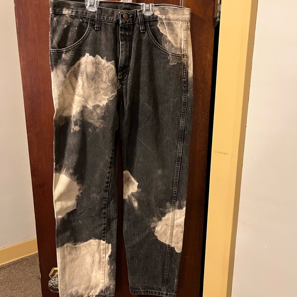 Hand bleached denim 33x30